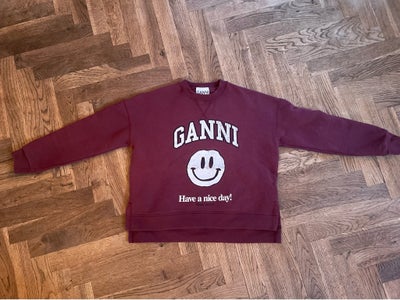 Sweatshirt, Ganni, str. 34, Bordeaux , Bomuld / polyester, God men brugt, Fin sweatshirt fra Ganni i