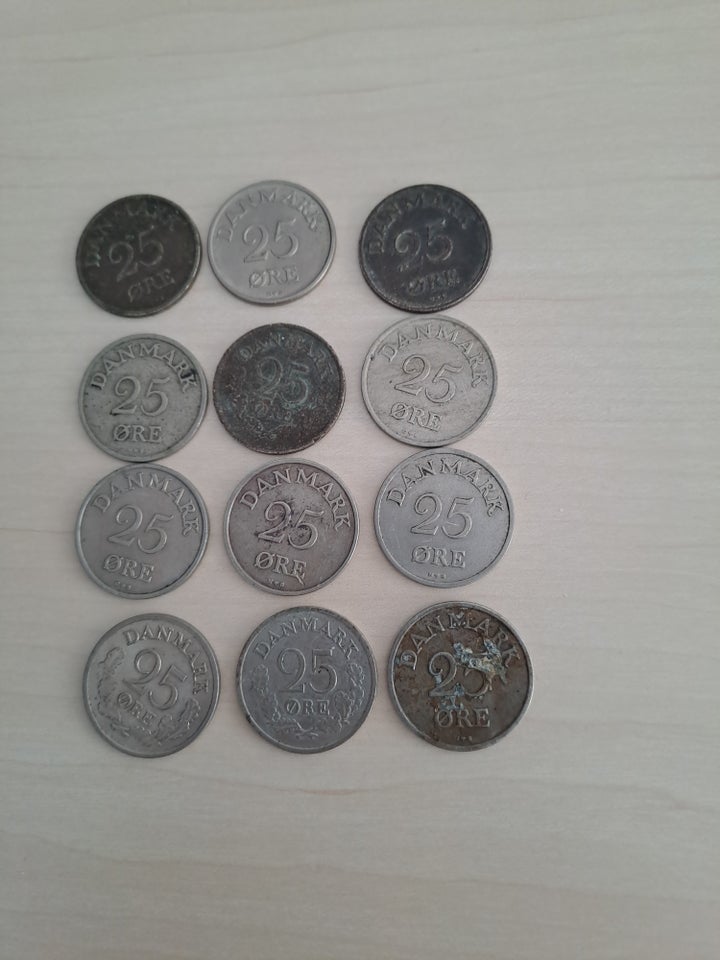 Danmark, mønter, 25 Øre