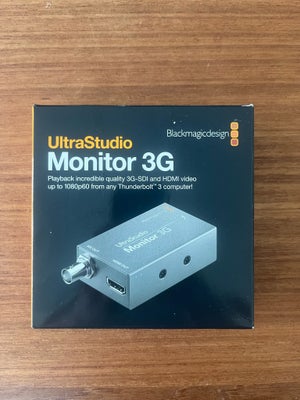 Blackmagic Ultrastudio, Ultrastudio monitor 3G, Perfekt, Ubrugt og uåbnet blackmagic Ultrastudio mon