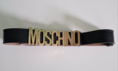 Bælte, Moschino, str. S/M 105 cm,  Sort,  Læder,  Næsten som ny, Moschino bælte kopi. ca 105 cm lang