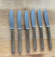 Rustfrit stål, 6 franske middagsknive