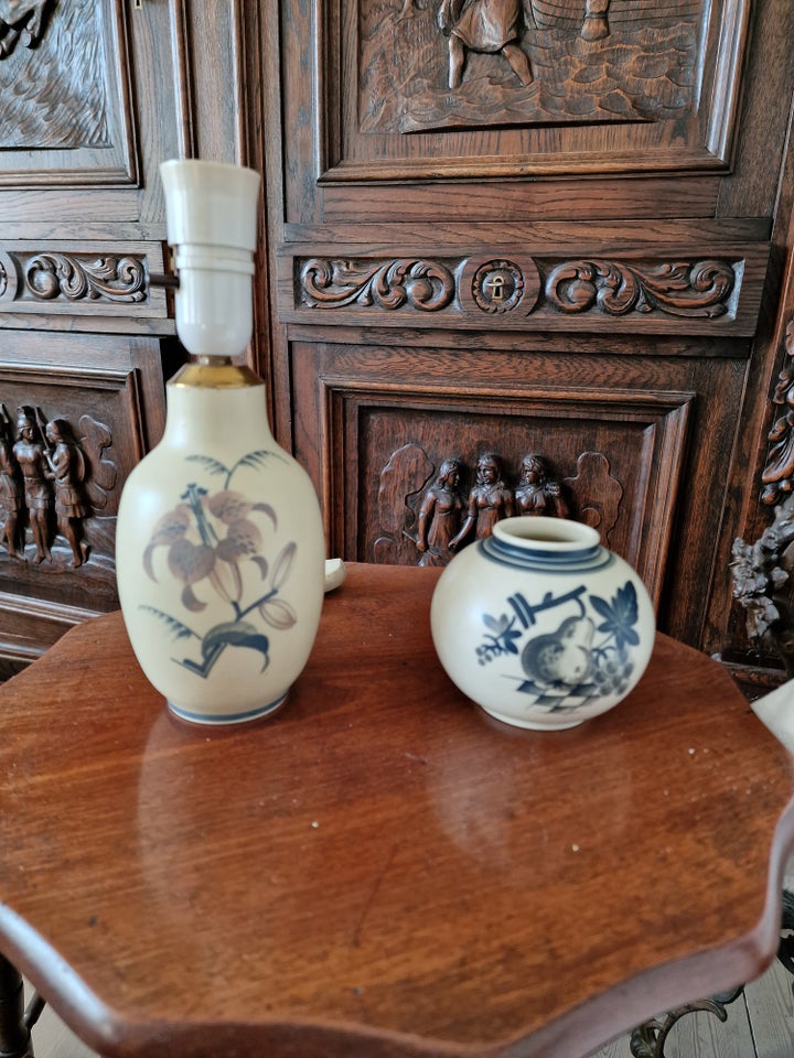 Porcelæn, Lampe og vase, Royal Copenhagen