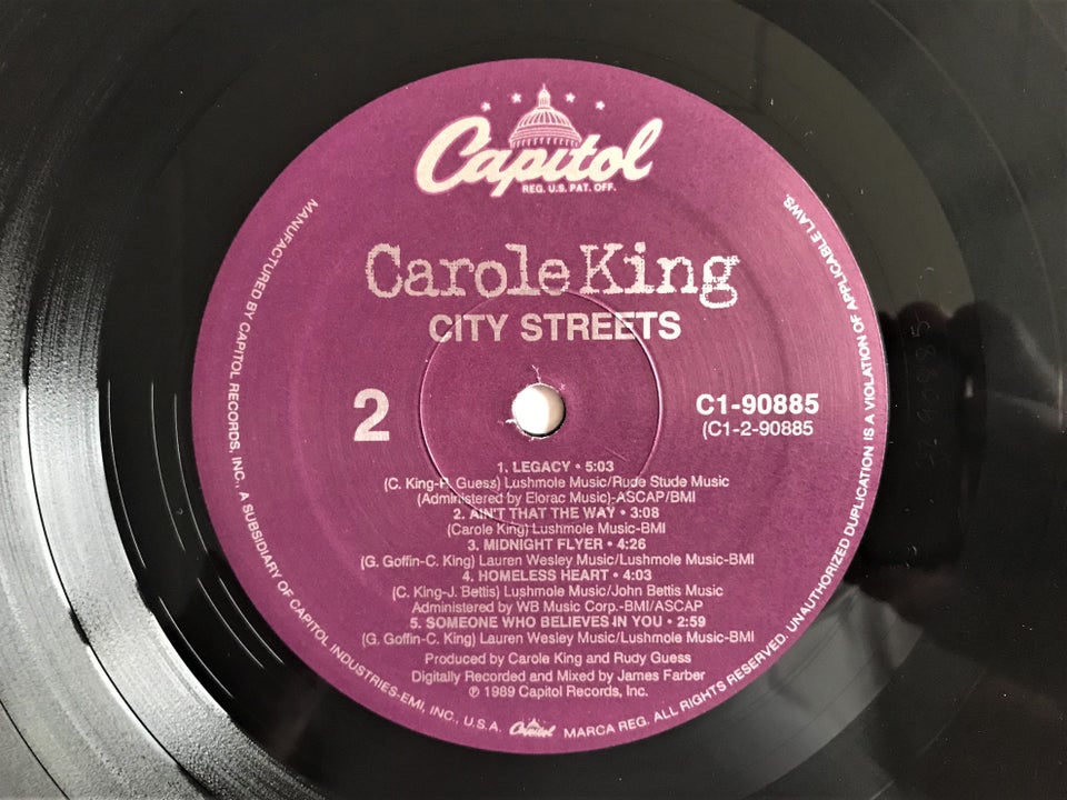 LP, Carole King, City Streets