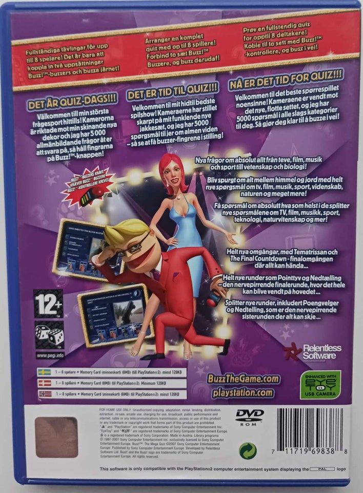 Buzz : The Mega Quiz (Dansk), PS2