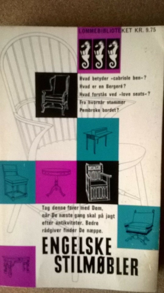 Engelske stilmøbler, E.T. Joy, emne: design