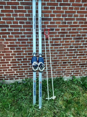 Langrendsski, Fischer, str. 210 cm, Stave samt støvler str 45 medfølger