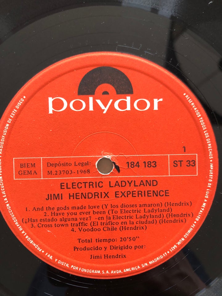LP, Jimi Hendrix, Electric ladyland