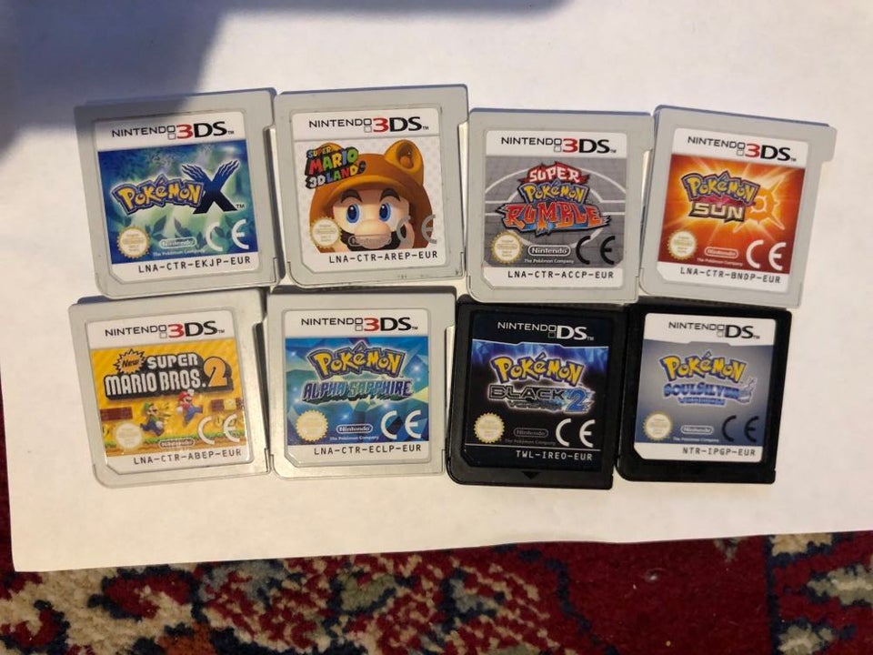 Super Mario, Pokemon X, Nintendo 3DS