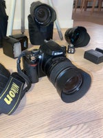 Nikon D40 inkl. 3 linser og SB600 Flash