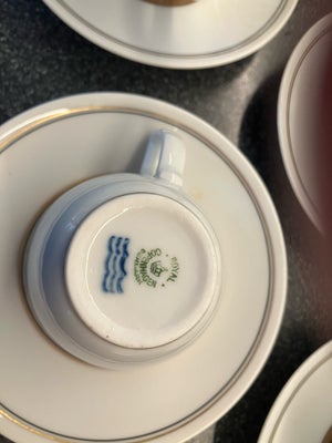Keramik, 8 kaffekopper  , Royal