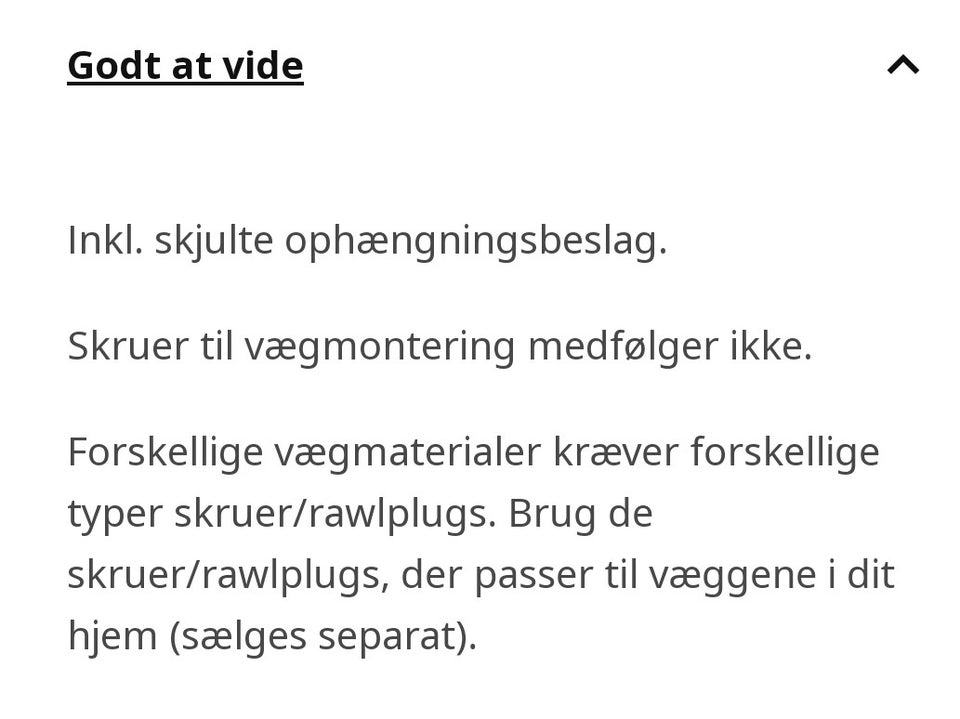 Vægreol, IKEA, b: 110 d: 26 h: 5