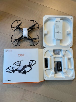 Drone, DJI Ryze Tello, Kun brugt 2 gange til indendørs flyvning af få minutters varighed.