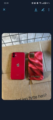 iPhone 11, 64 GB, rød, Perfekt