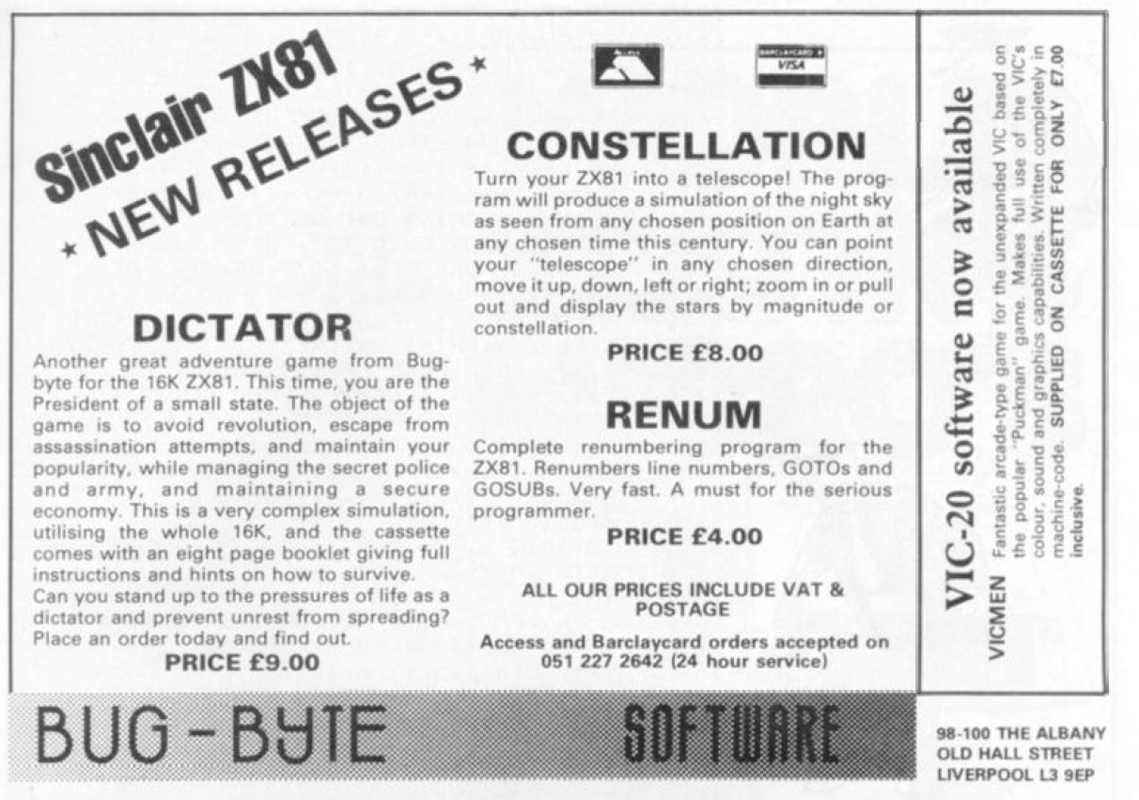 Dictator, Commodore 64 & C128
