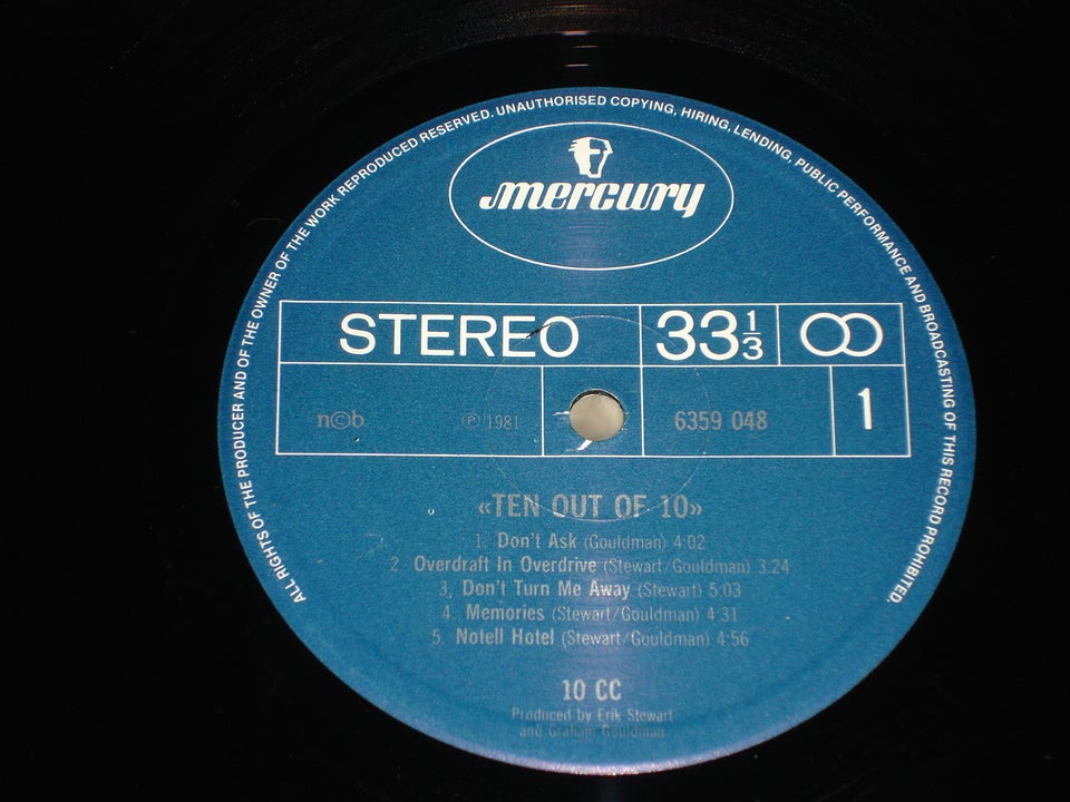 LP, 10cc - 10 CC, Ten Out Of 10