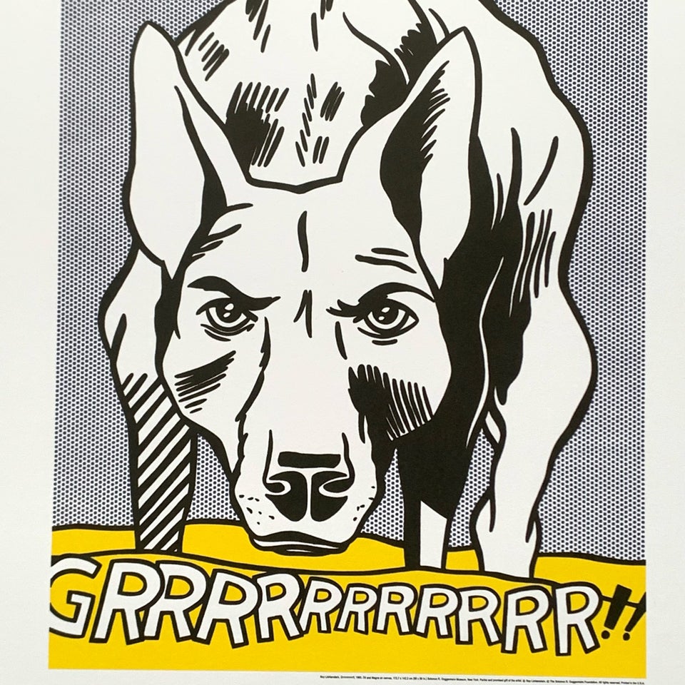 Sjælden original udstillingsplakat , Roy Lichtenstein, b: