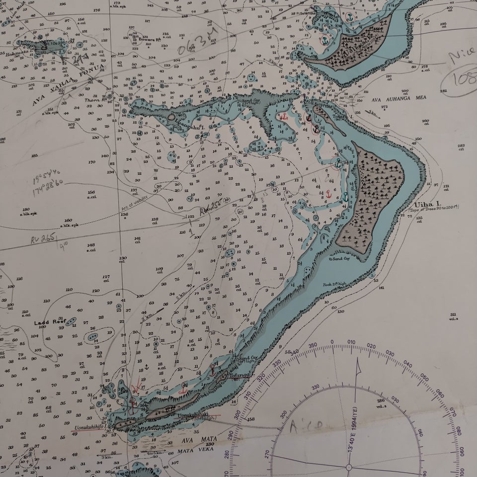 Søkort, Haapai Group southern portion