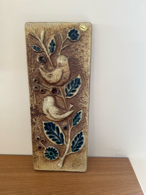 Keramik, Søholm, Flot rustikt Søholm keramik relief fejlfrit 
Højde 43 cm bredde 17 cm
Sender med GL