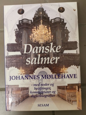 DANSKE SALMER med noder og becifringer, Johannes Møllehave, emne: musik, Fuldstændig titel:
DANSKE S