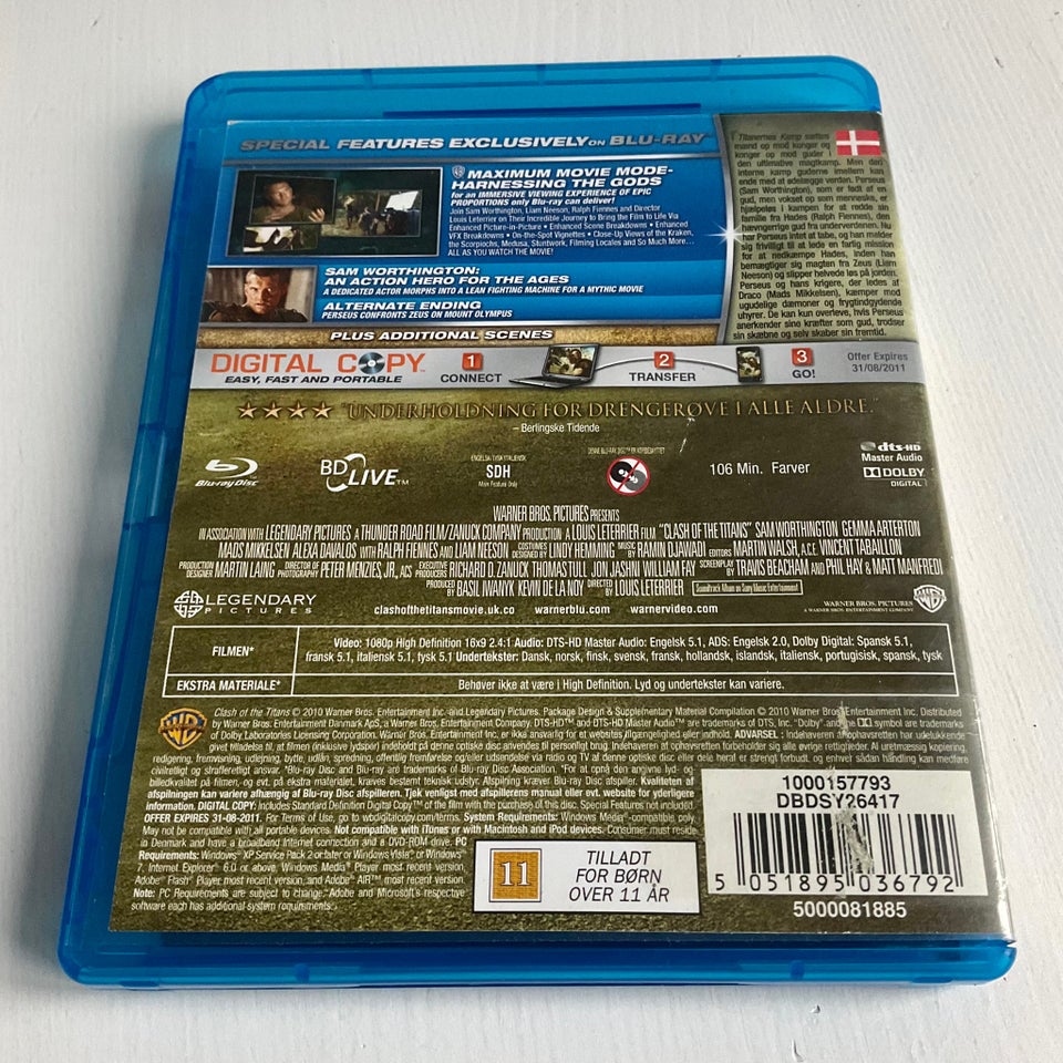 Clash Of The Titans, Blu-ray, action