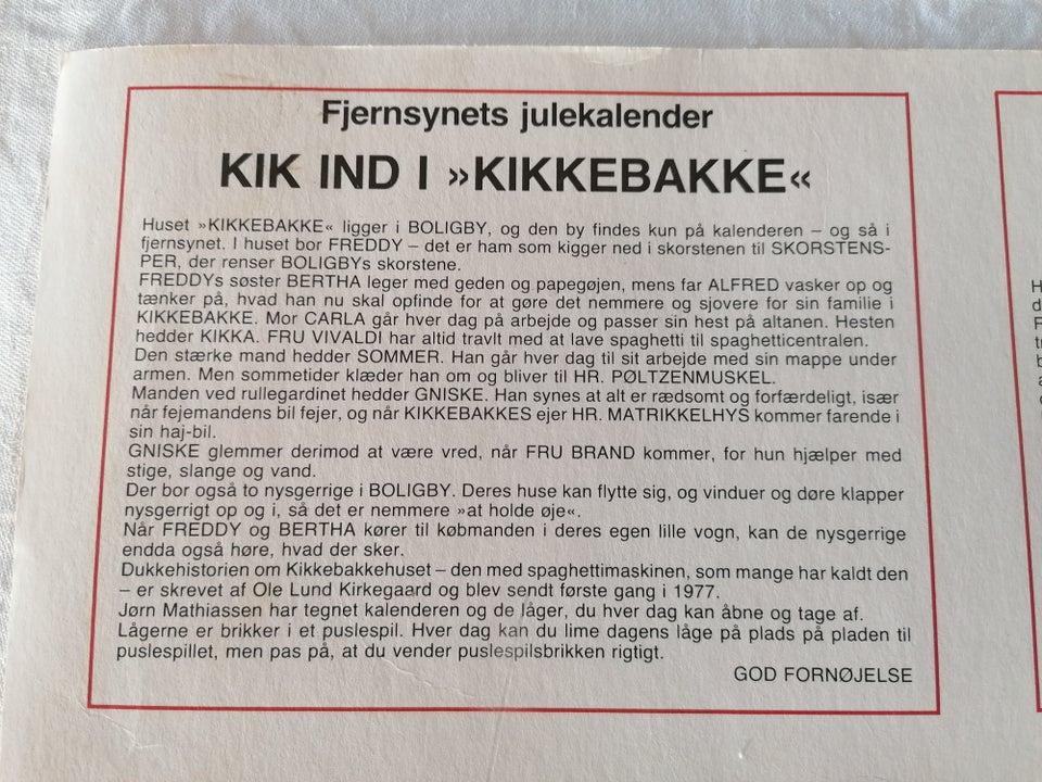 Andre samleobjekter, KIKKEBAKKE BOLIGBY 1985