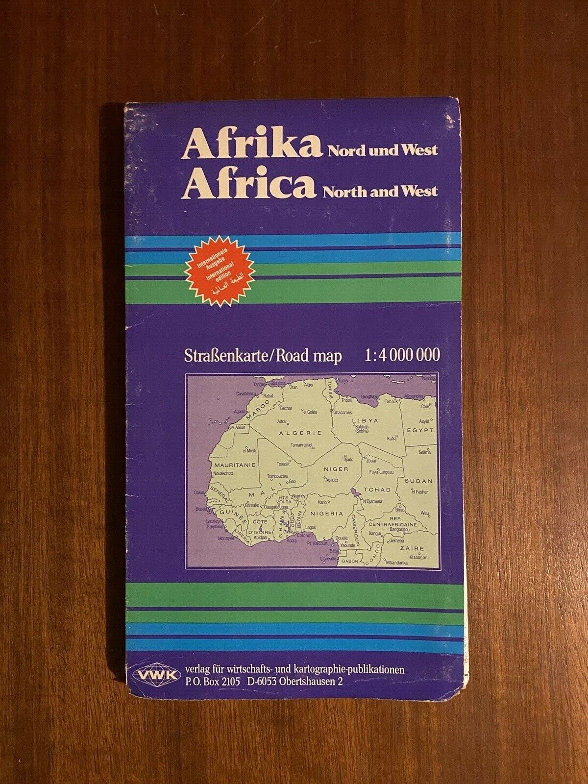 Afrika kort, Africa / Afrique, b: 132 h: 68