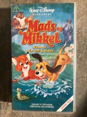 Børnefilm, Mads&Mikkel, instruktør Walt Disney, VHS