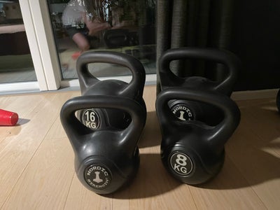 Håndvægte, Kettlebells, Nordic Strength, Kettlebells sælges: 2X8 kg og 2X 16kg. Virker som de skal. 