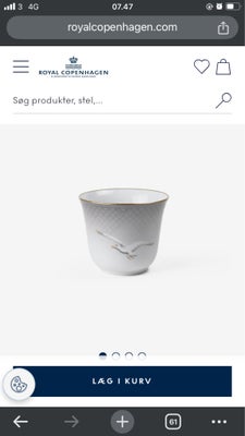 Porcelæn, Måge termokop limited edition - 2 stk tilbage, Royal Copenhagen, Nye og fine termokopper i