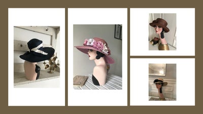Hat, vintage, str. forskellige, Store hatte og ikke så store hatte
Spørg for str. og pris