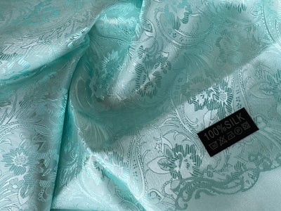 Tørklæde, Pashmina, Ukendt, str. Ukendt,  Mint,  Silke,  Ubrugt, 100% silke