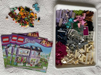 Lego Friends, Model 41095 Emmas hus, Alle dele og vejledninger er med. Vi har skilt sættet af og tal