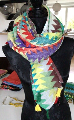 Tørklæde, Tørklæde, Indien, str. 120 x 180 cm,  Flere,  Bomuld,  Ubrugt, Sjovt tørklæde fra Indien.
