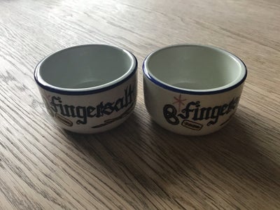 Keramik, Saltkar, Knabstrup, Knabstrup Pernille serien fra 1960/70`erne. 2 fint skåle til fingersalt