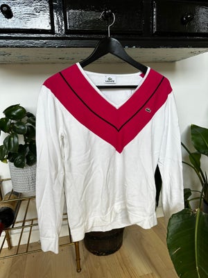 Sweater, Lacoste, str. 36, Hvid/pink, Vintage Lacoste pullover ??