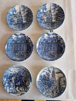 Keramik, 6 platter, Liberty Blue, England, 6 stk. Liberty Blue platter . Made in England.
Sælges sam