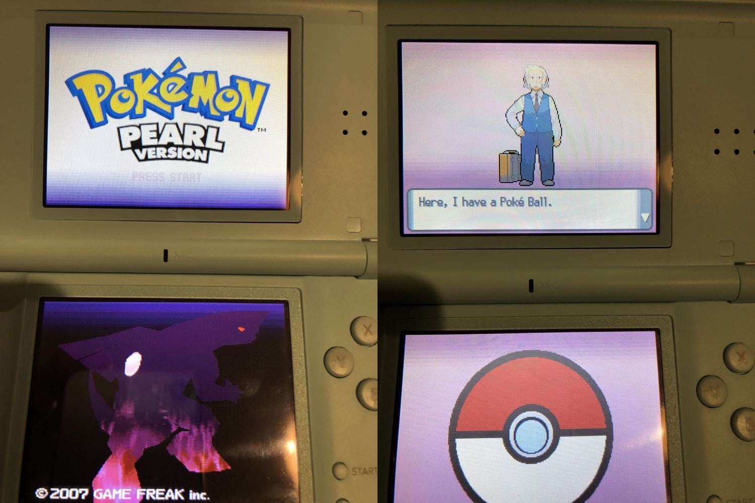 Nintendo DS Lite, + Pokemon Emerald + Pokemon Pearl, God