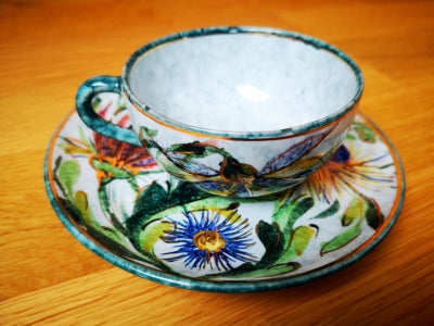 Porcelæn, Kaffestel, 15 dele, flot og nyt italienske kaffestel/testel med

1 kande ca. Ø12cm x H20cm