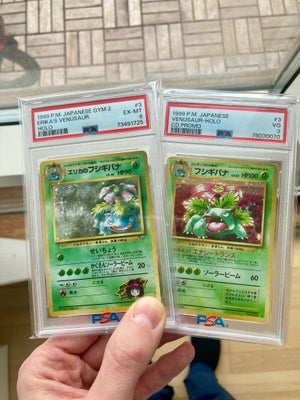 Samlekort, Pokemon kort, Pokemonkort med japanske Erikas Venusaur og CD Promo i PSA. 

Sælges kun sa
