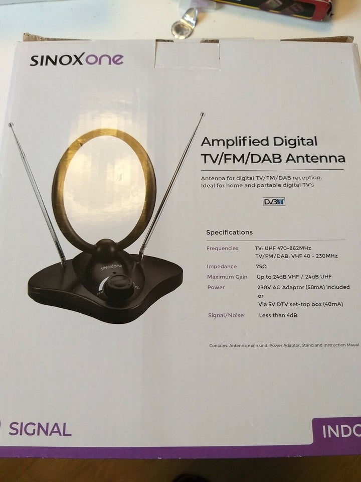 fjer miles Afståelse Digital indedørs antenne, Sinox one dvb-t, Perfekt – dba.dk – Køb og Salg  af Nyt og Brugt