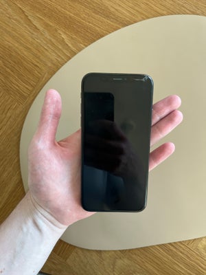 iPhone X, 256 GB, sort, Rimelig, Sælger min iPhone X. Den har ødelagt glasset på bagsiden og lidt i 