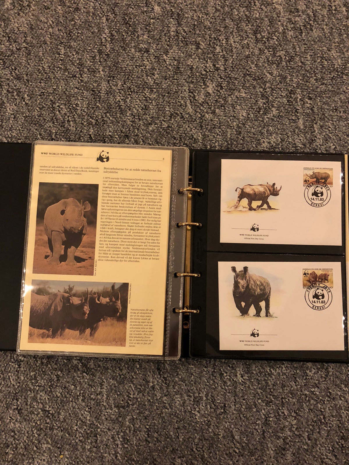 Afrika, stemplet, Samleralbum med kuverter