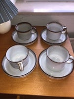 Stentøj, Kaffe/te kopper m underskål, Søholm Keramik