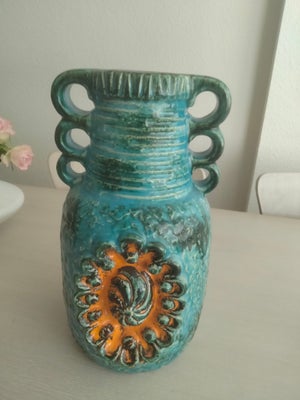 Keramik, Vase, West Germany, Flot tysk vase 30 cm høj