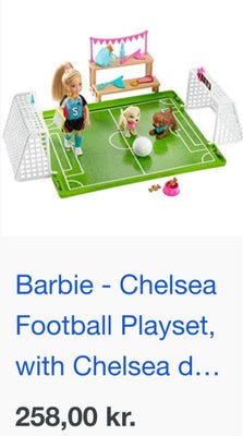 Barbie, Chelsea fodboldsæt, I kl 1 Barbie og 1 Chelsea 