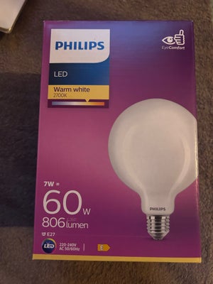 Pære, Philips, Globe pære fra Philips, aldrig brugt 