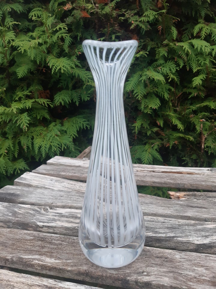 Glas, Slank vase, "Zebra"