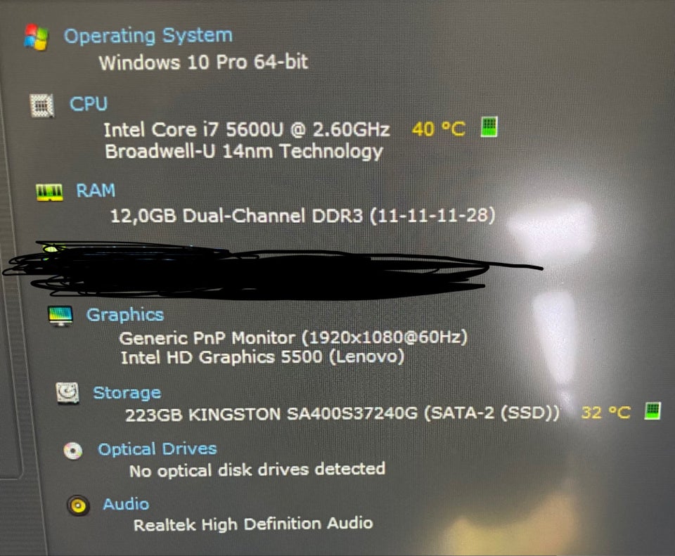 Lenovo T450s, 2,6 GHz, God