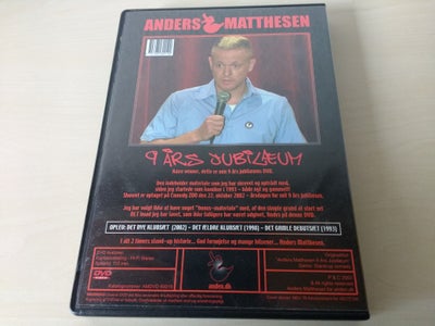 Anders Matthesen, DVD, stand-up, 9 års Jubilæum er en enestående mulighed for at opleve sig alle de 