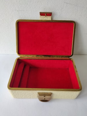 Smykkeskrin, vintage, 15x9,5x4,8 cm